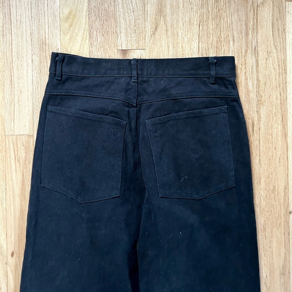 LISA SAYS GAH robyn wide leg high rise jeans black daisy check size 30 - Picture 12 of 13